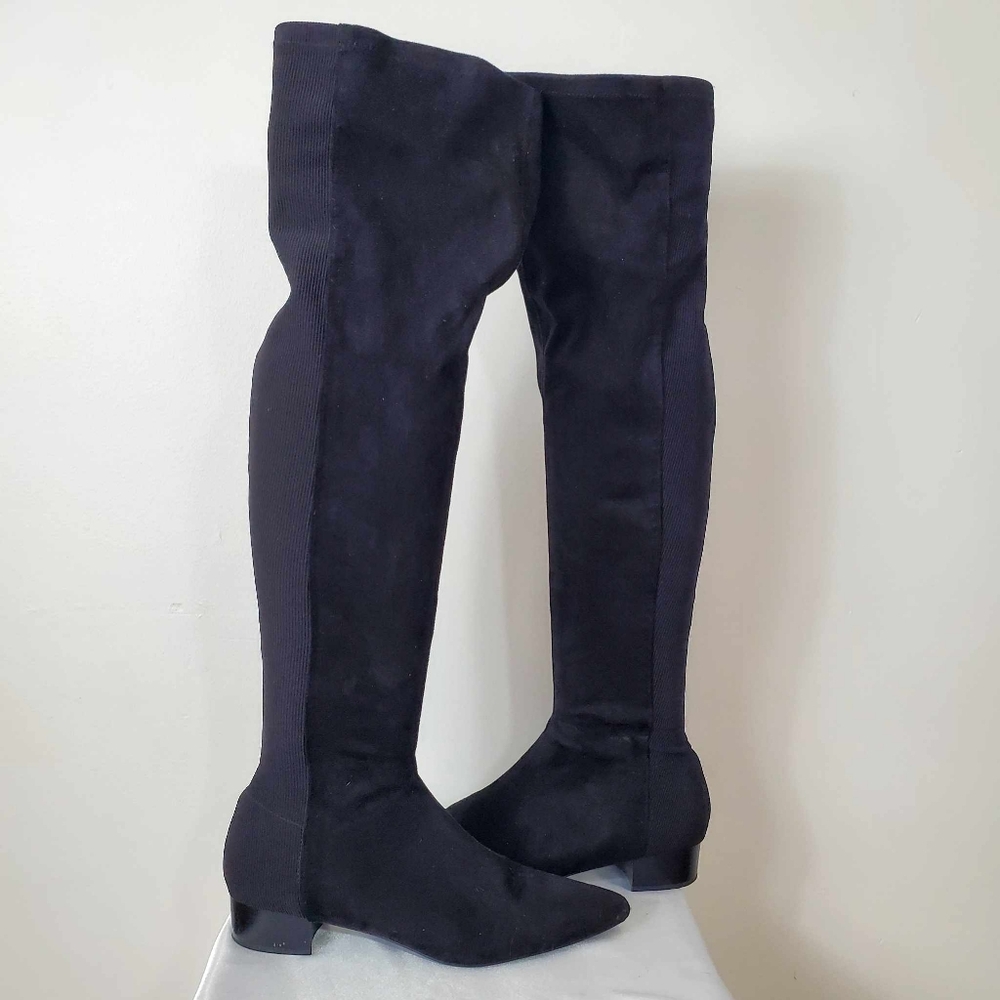 Size 39 Zara Black Over-the-Knee Boots - Picture 4 of 15